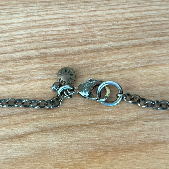 J. Crew rhinestone chunky chain statement necklace mint aqua color - Picture 3 of 4